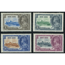 CN0021 Hong Kong 1935 SIlver Jubilee set of 4 fresh mint OG