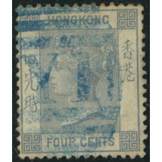 CN0093 Hong Kong 1863 QV 4c Japan Y1 killer Fine used