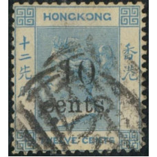 CN0175 Hong Kong 1880 QV 10c/12c VFU