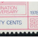 FF0047 Hong Kong 1978 Coronation 20c B/4 broken S on cents.(bottom right stamp) light toning spot.